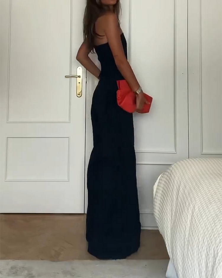 Renata | Elegant Strapless Jumpsuit