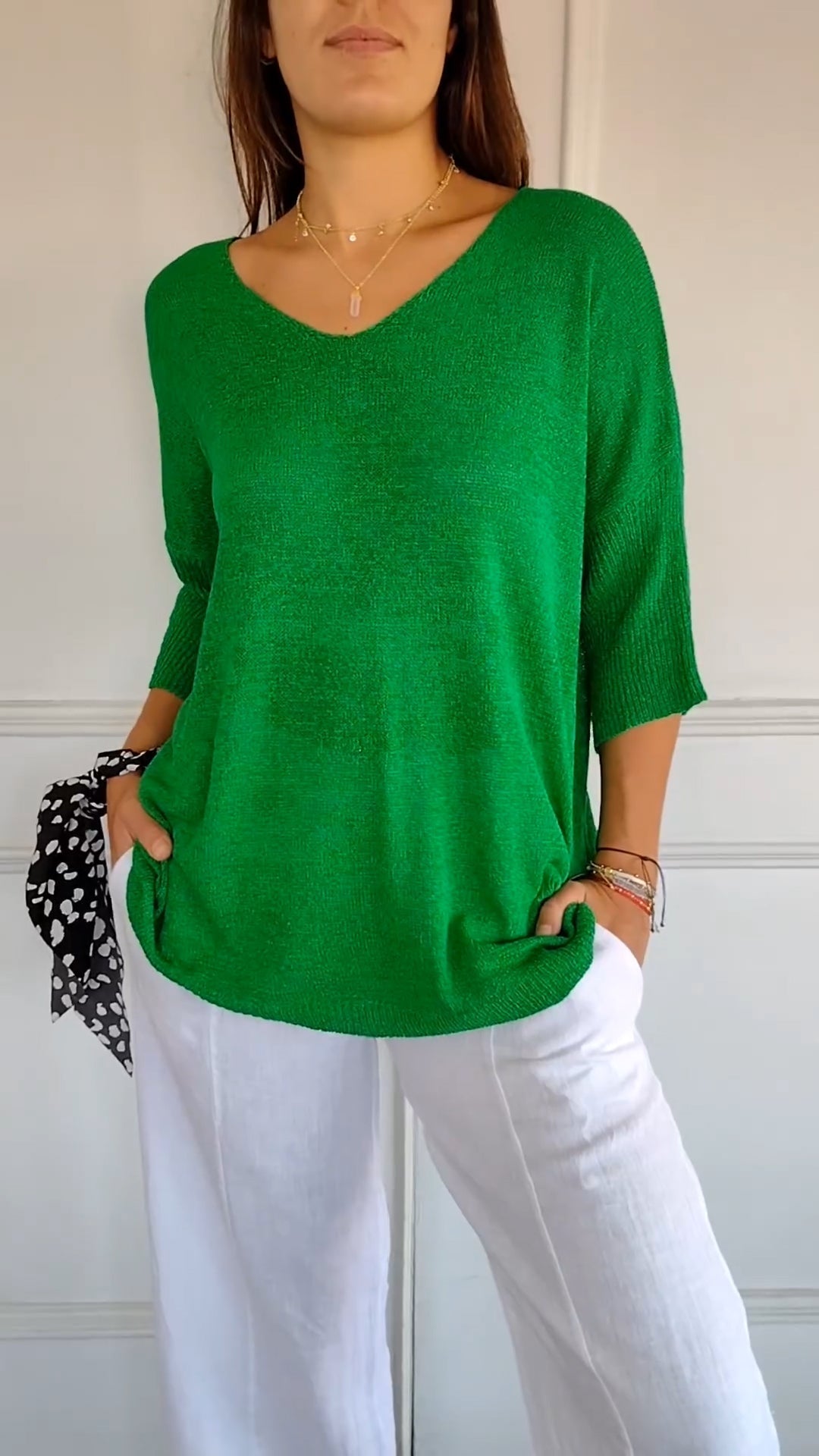 Rosel | Chic V-Neck Knitted Top for Effortless Style