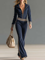 Radzisława - sporty jumpsuit with hood