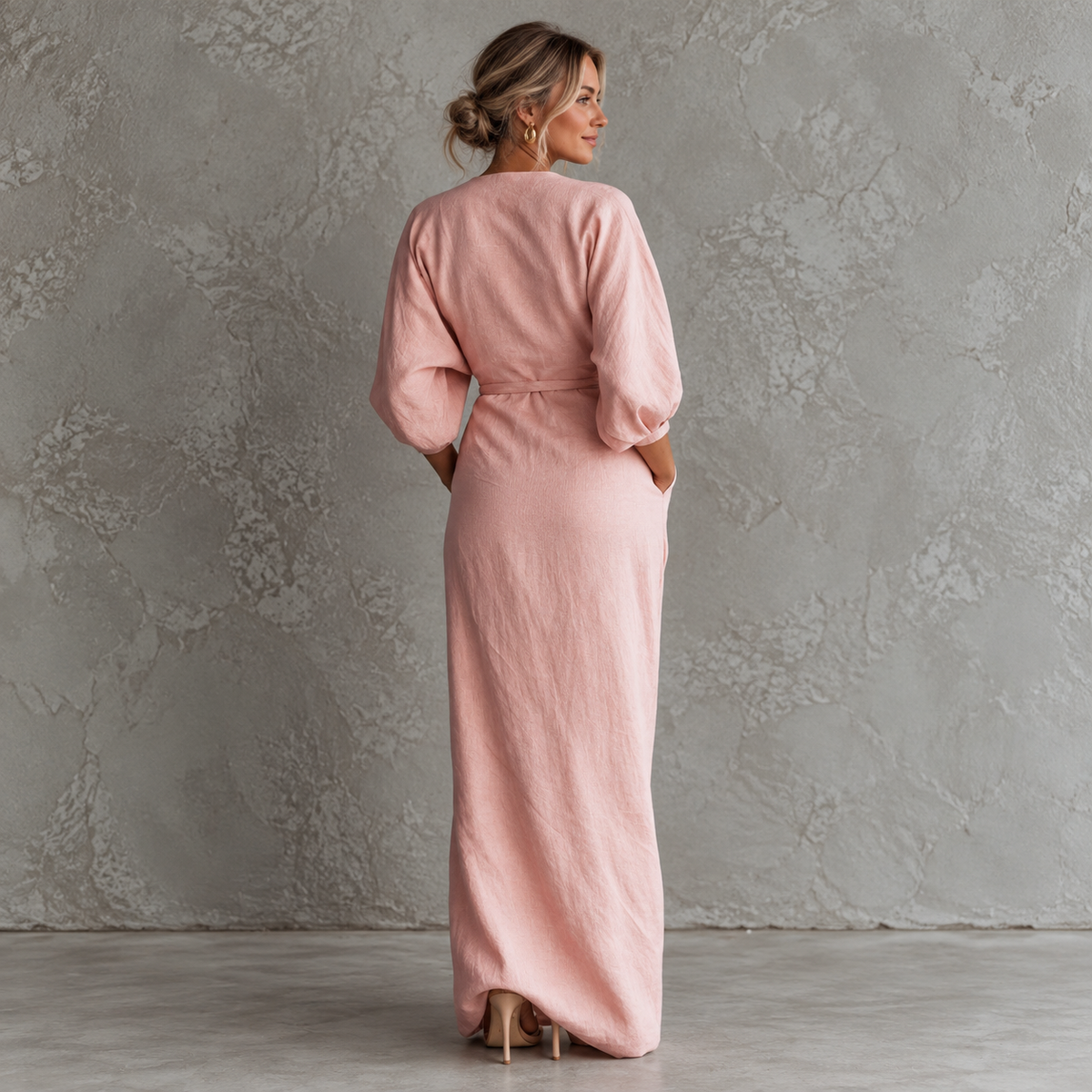 Amelia |  Linen Blend Maxi Dress