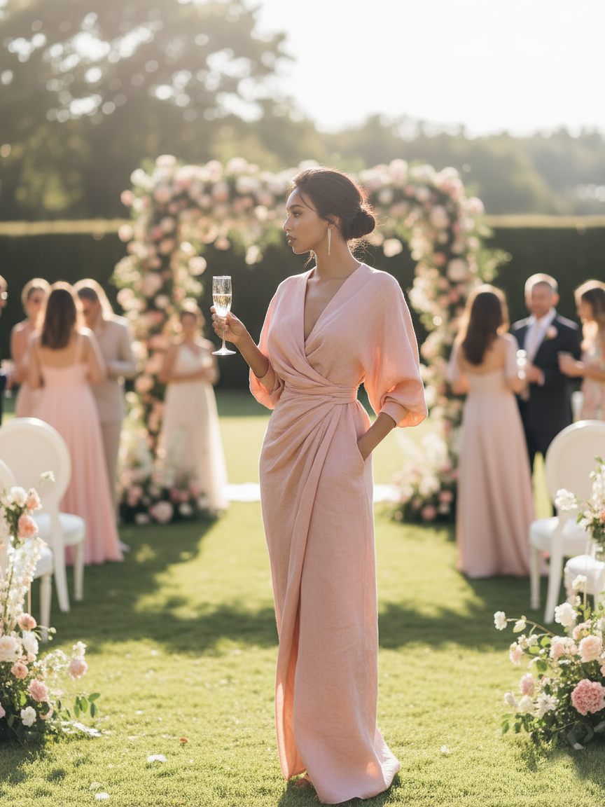 Amelia |  Linen Blend Maxi Dress