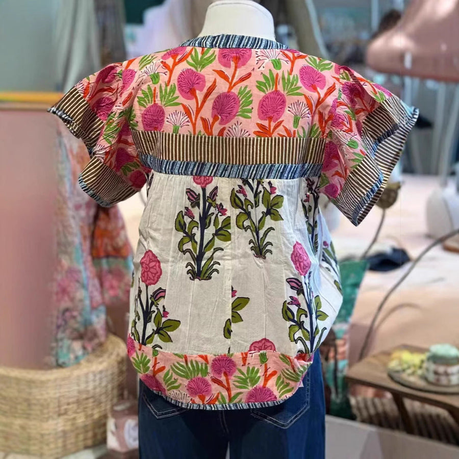 Lorena | Elegant boho blouse with flowing design
