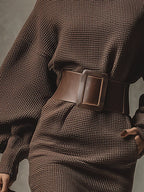 Grace | Dark brown mini dress