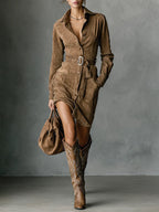 Audrey | Long Sleeve Midi Dress