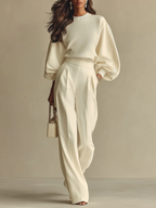 Selena – striped set with wide pants