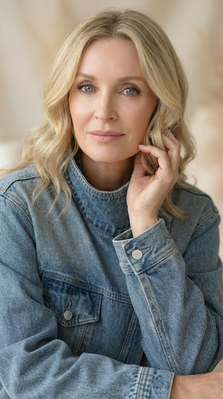SKYE™ – Vintage Washed High Neck Asymmetric Jacket