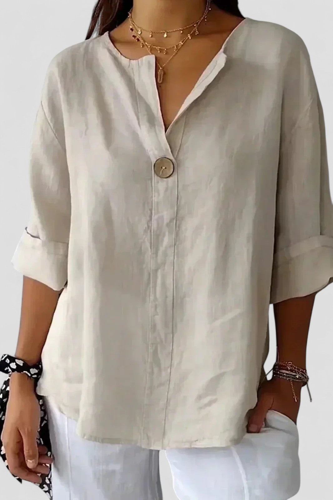 Zamma™ - Relaxed V-Neck Top