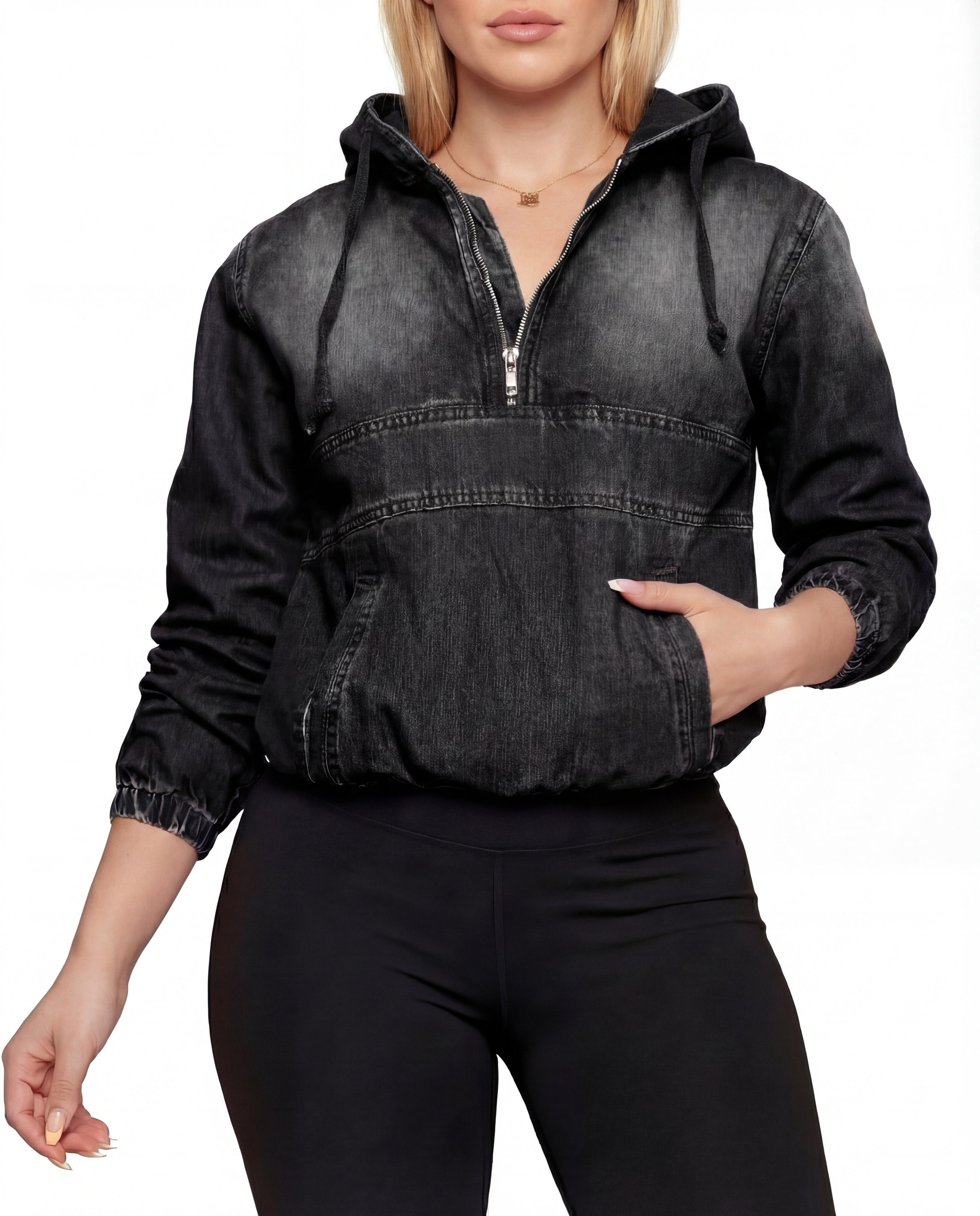 TABITHA™ – Casual Half Zip Hoodie Pullover