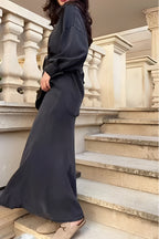 Radomira – Elegant Tie-Blouse & Flow Skirt Set